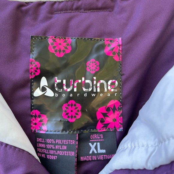 Girls Turbine Boardwear Purple Snowboard Ski Snow Pants Size XL Extra Large EUC - Picture 10 of 12